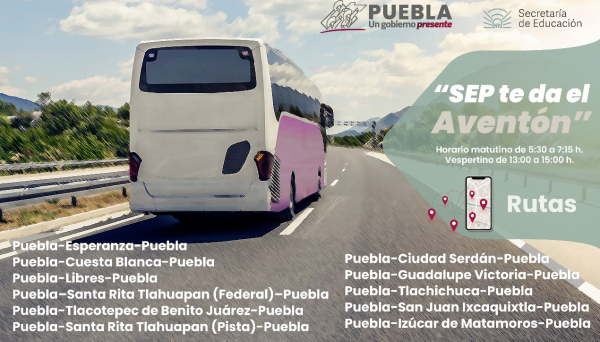 Beneficia gobierno de Puebla a docentes con programa  “SEP te da el aventón”